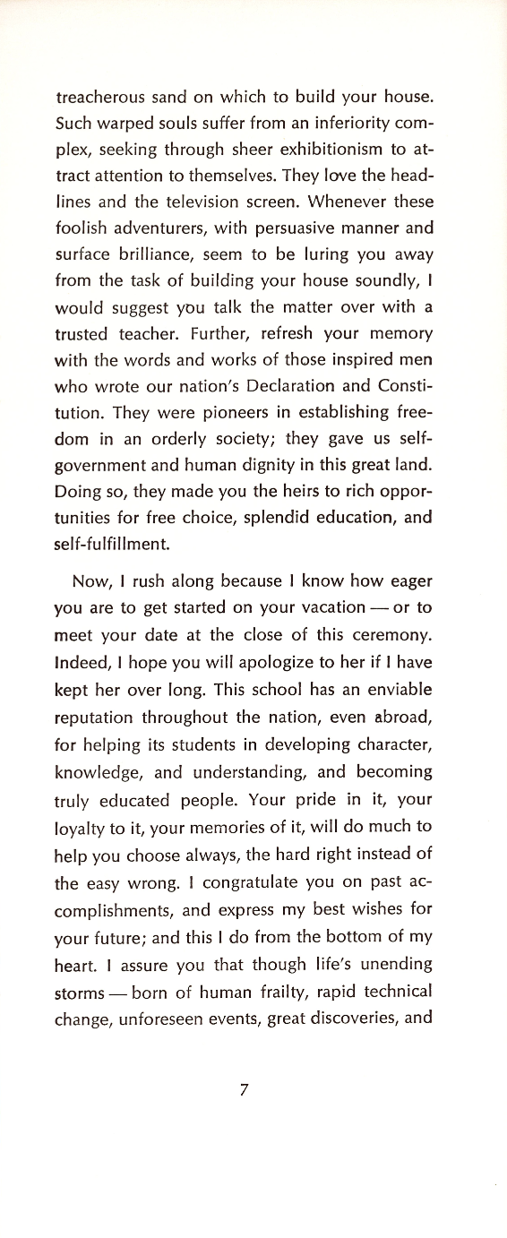 Eisenhower Commencement Address 1966 - Page 9
